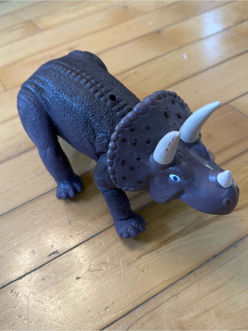 Vintage playskool 1987 Purple Triceratops Action Figure Toy for Imaginative Play